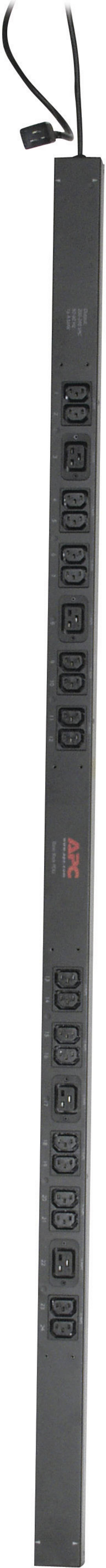 APC AP7552 19 Zoll Netzwerkschrank-Steckdosenleiste 1 HE Kaltgeräte-Steckdose C13 10A, Kaltgeräte-Steckdose C19 16A Schwarz