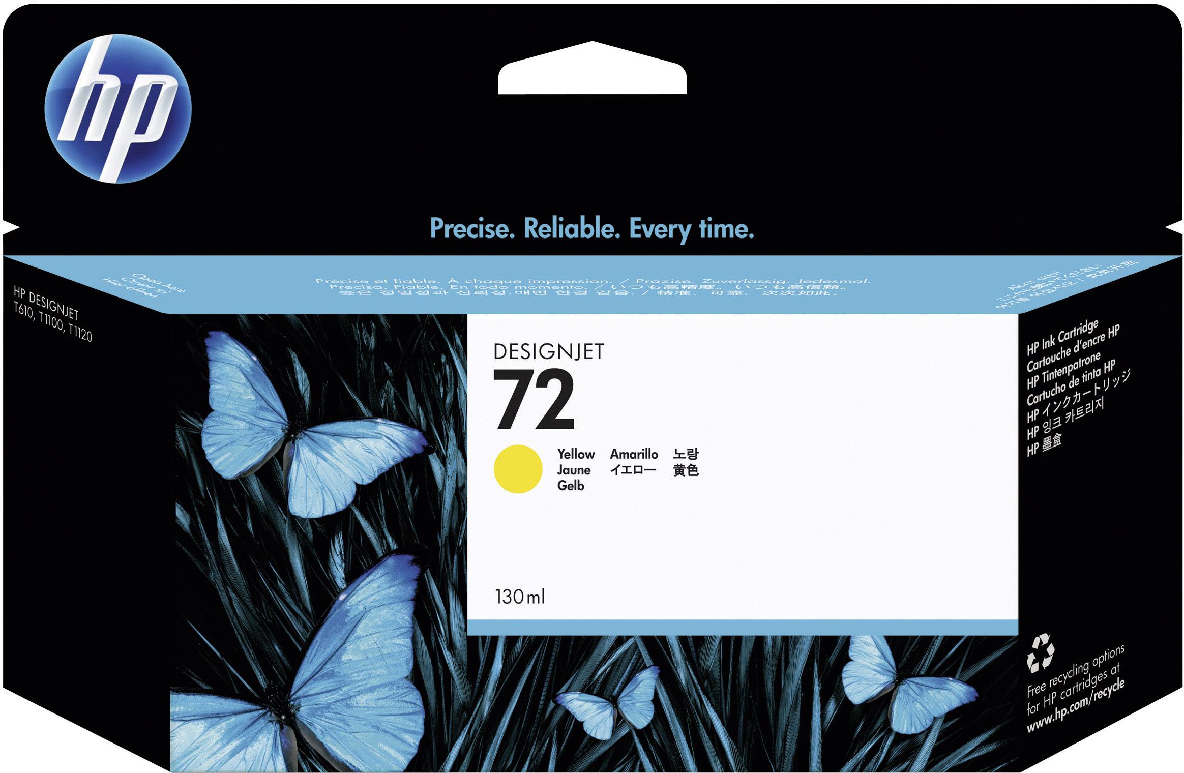 HP Druckerpatrone 72 Original Gelb C9373A 130 ml