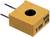 Orangefarbener elektrischer Trimmpotentiometer mit zwei Metallpins. Aufschrift: 'SPEC TRIM', '9146', '63X', '10R-K'.