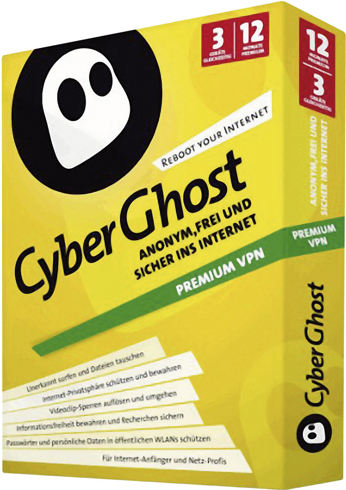 S.A.D. CyberGhost Premium VPN Vollversion, 3 Lizenzen Windows Sicherheits-Software kaufen