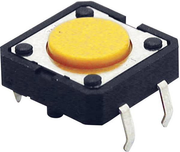 Omron B3F4000 B3F4000 Drucktaster 24 V/DC 0.05 A 1 x Aus/(Ein) tastend (L x B x H) 12 x 12 x 4.3 mm 1 St.