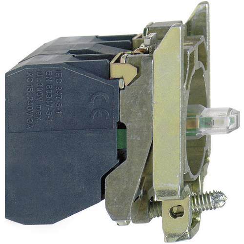Thumbnail - Schneider Electric ZB4BW0B11 Hilfsschalter, LED-Element mit Befestigungsadapter, mit Lampenfassung 1 Schließer Weiß tast...