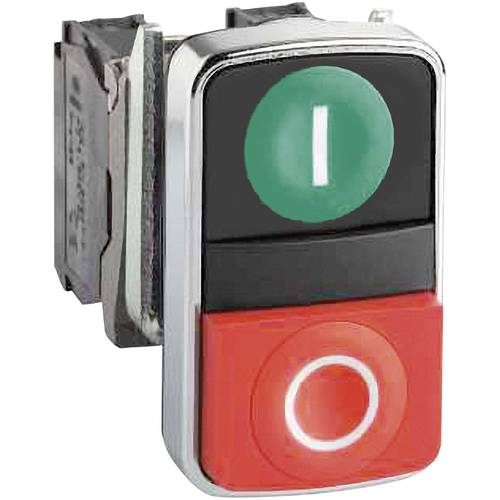 Thumbnail - Schneider Electric ZB4BA7120 Harmony ZB4BA7120 Doppeldrucktaster Betätiger flach 2 Tasten Weiß, Schwarz Druckentriegelun...