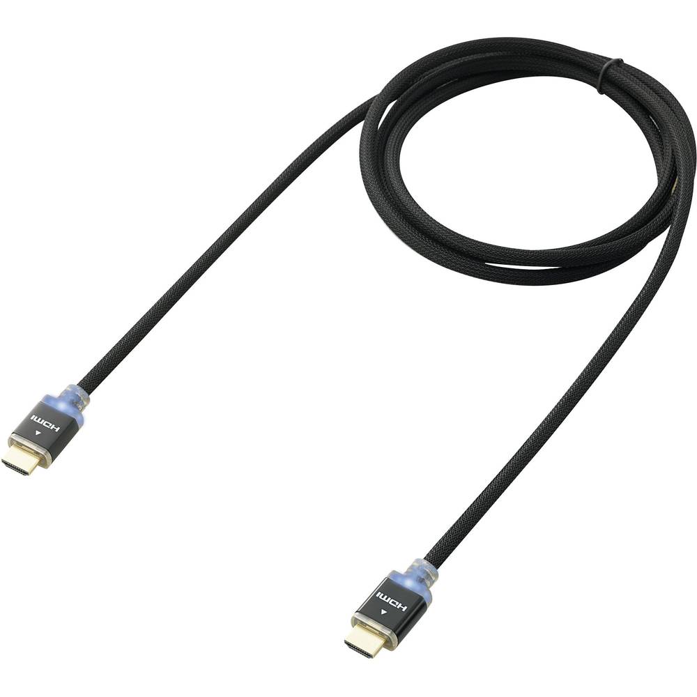 SpeaKa Professional HDMI Aansluitkabel [1x HDMI-stekker 1x HDMI-stekker] 1 m Zwart