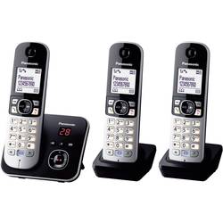 Image of Panasonic KX-TG6823 Trio DECT, GAP Schnurloses Telefon analog Anrufbeantworter, Freisprechen Schwarz, Silber