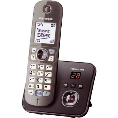 Panasonic KX-TG6821 DECT, GAP Schnurloses Telefon analog  Anrufbeantworter, Freisprechen Mocca