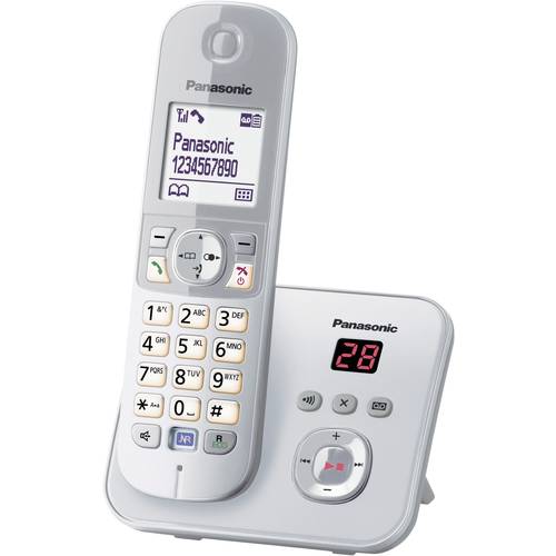 Thumbnail - Panasonic KX-TG6821 DECT, GAP Schnurloses Telefon analog Anrufbeantworter, Freisprechen Silber, Grau