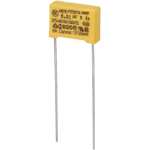 Thumbnail - TRU COMPONENTS MKP-X2 1 St. MKP-X2-Funkentstör-Kondensator radial bedrahtet 0.01 µF 275 V/AC 10 % 10 mm (L x B x H) 13 x...