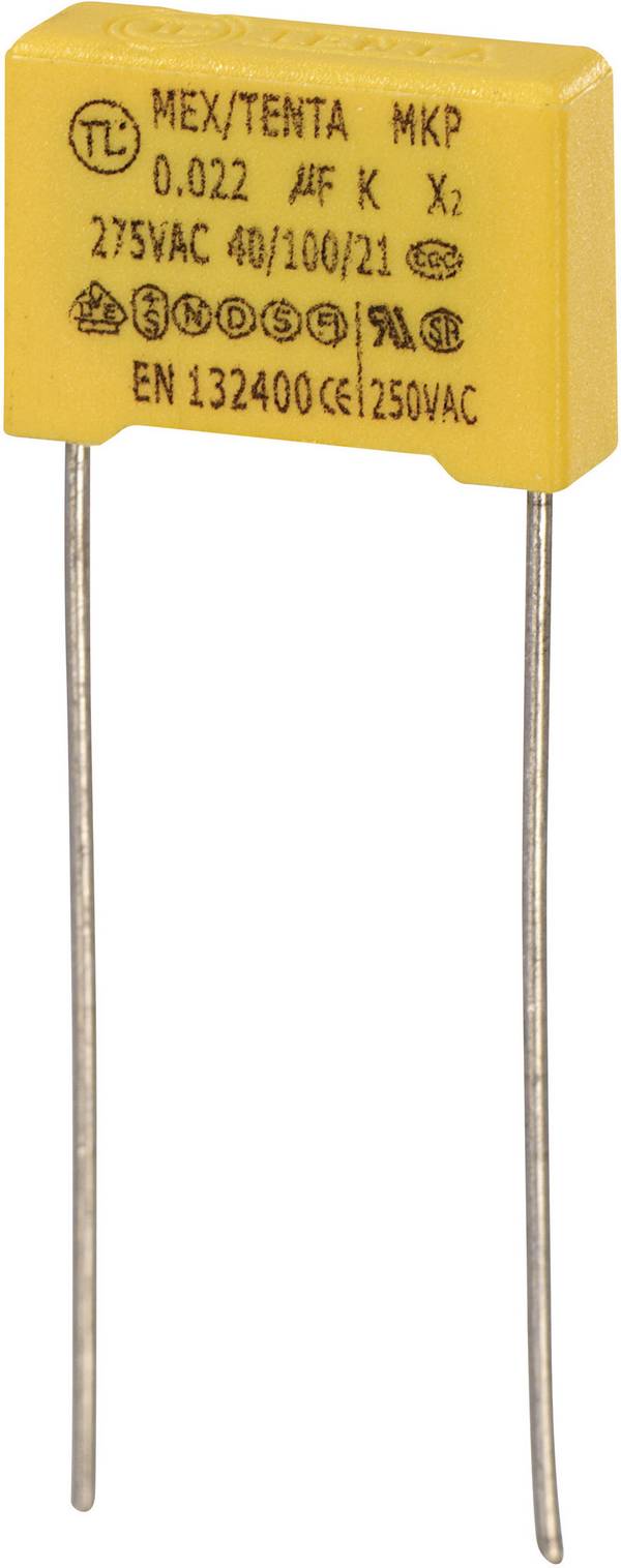 TRU COMPONENTS MKP-X2 1 St. MKP-X2-Funkentstör-Kondensator radial bedrahtet  0.047 µF 275 V/AC 10 % 10 mm (L x B x H) 13 x 6 x 12 mm