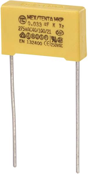 MKP-Folienkondensator radial bedrahtet 1 µF 500 V//AC 5/% Weltron 1 St 25 Ø x H