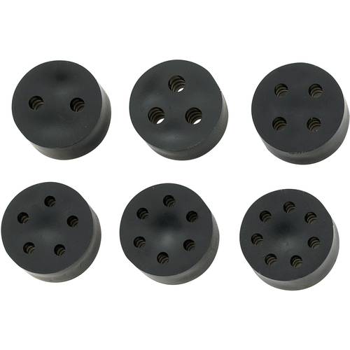 Thumbnail - TRU COMPONENTS TC-10820796 TC-MH23-4F203 Mehrfachdichteinsatz M25 4 x 3.8 - 5.2 mm Gummi Schwarz 50 St.
