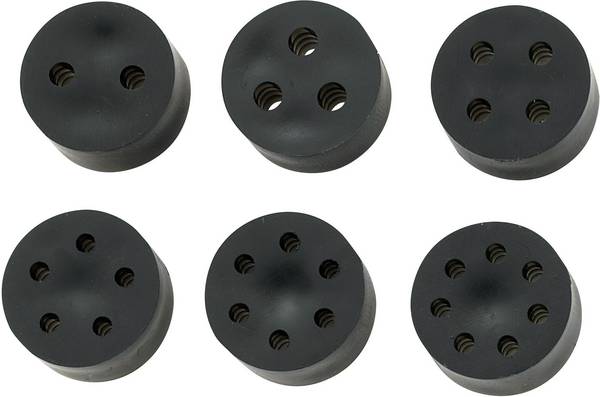 TRU COMPONENTS TC-10820788 TC-MH23-2E203 Mehrfachdichteinsatz    M25 2 x 5.1 - 6.5 mm Gummi Schwarz 50 St.
