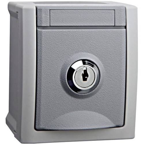 VIKO Feuchtraum-Schalterprogramm Schutzkontakt-Steckdose abschließbar Pacific Grau 90591043-DE 1 St.