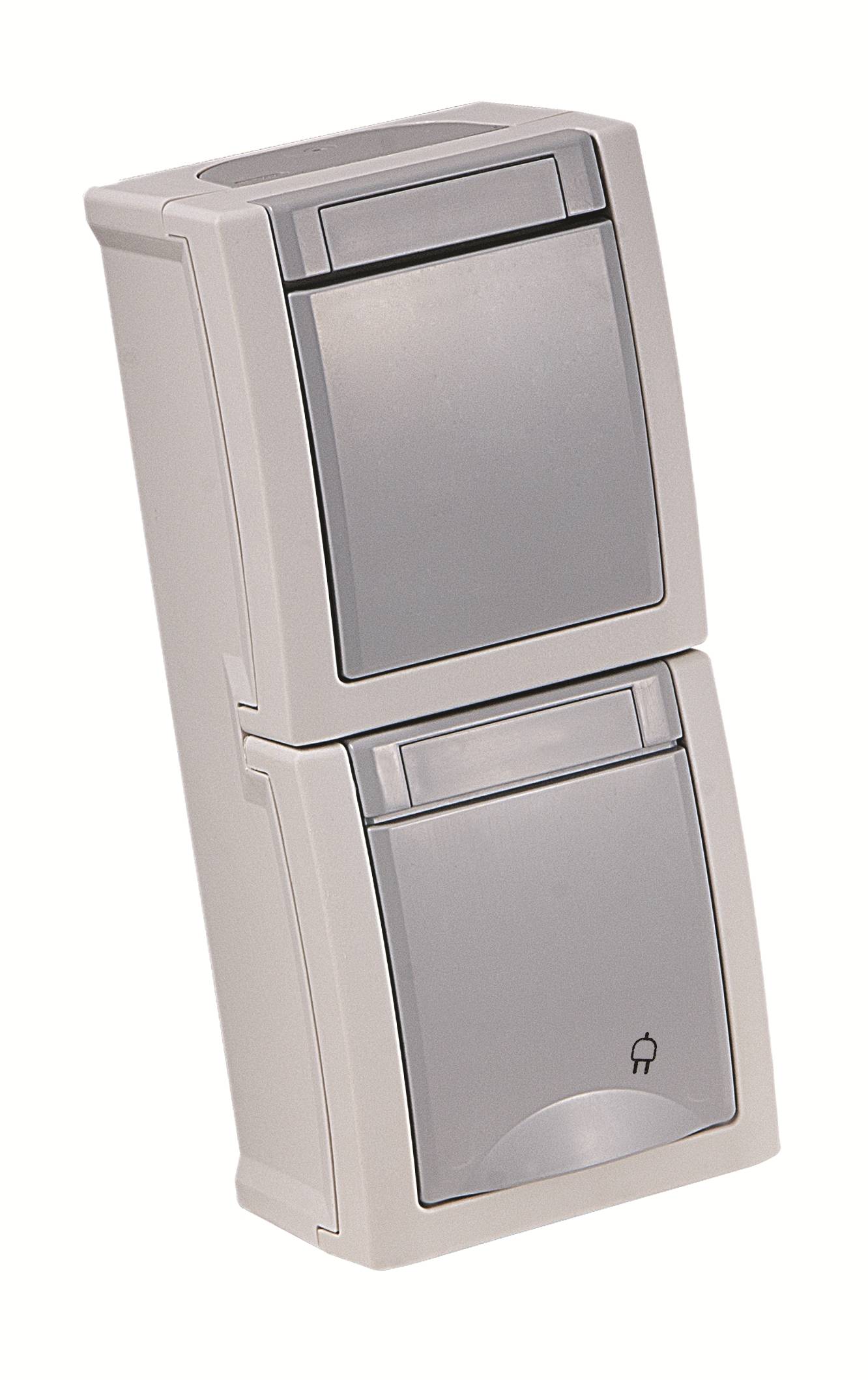 VIKO - Komb. Steckdose/Wechselschalter 90591098-DE senkr. FR-Aufputz IP54-0