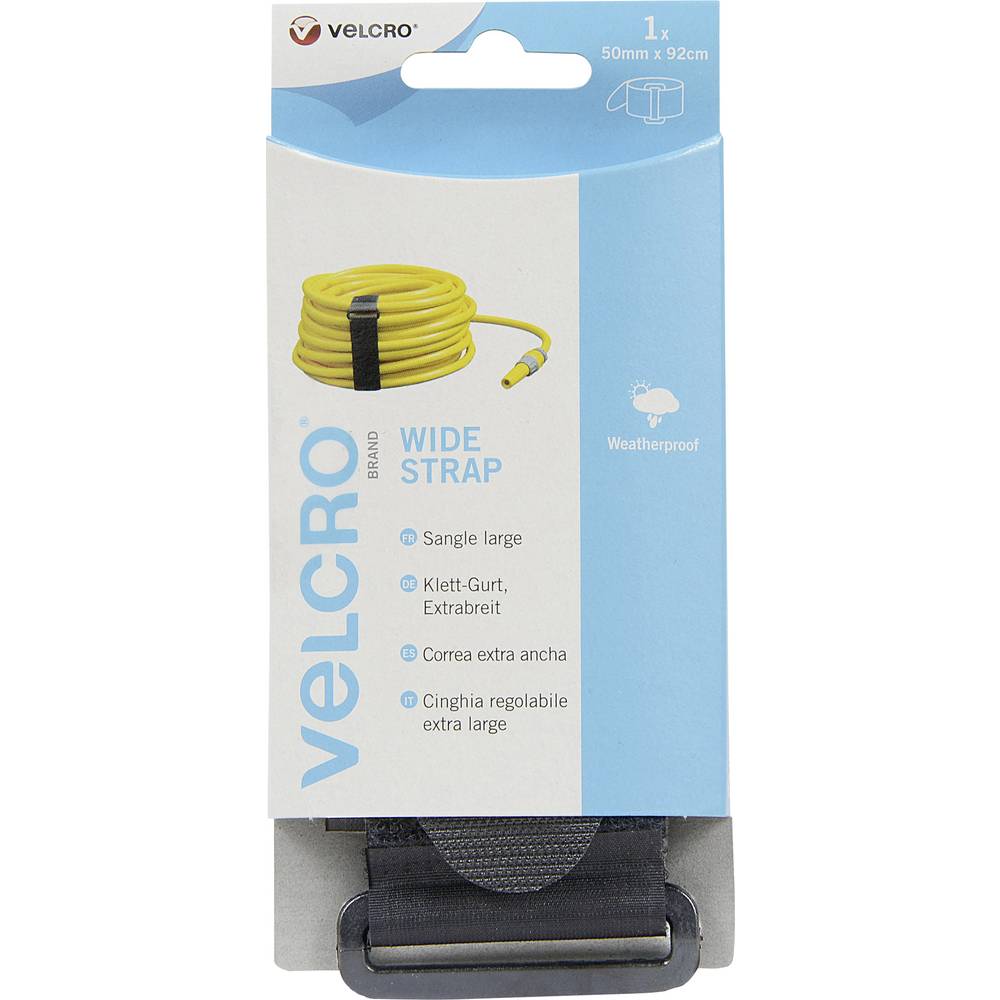 Velcro VEL-EC60329 Klittenband met riem Haak- en lusdeel (l x b) 920 mm x 50 mm Zwart 1 stuks