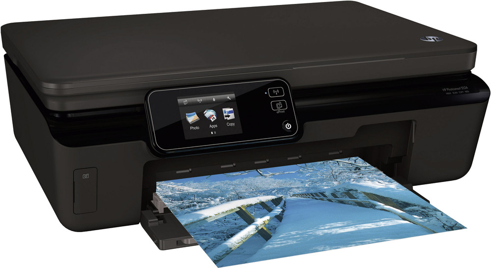 HP Photosmart 5524 eAiO TintenstrahlMultifunktionsdrucker Drucker, Scanner, Kopierer WLAN, Duplex