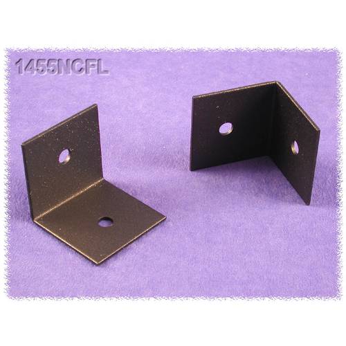 Hammond Electronics Befestigungswinkel Stahl Schwarz 2 St.