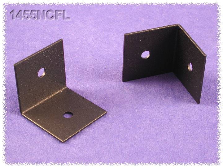 Upevňovací úhelník Hammond Electronics 1455NCFL, ocel, černá, 2 ks