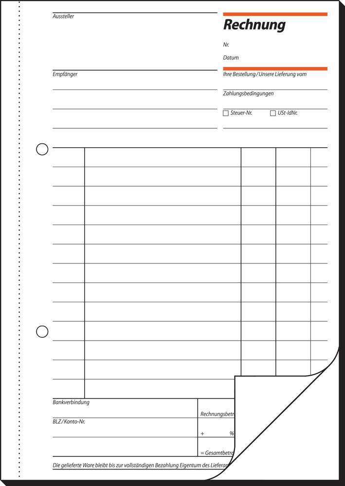 Formularbuch Rechnung A5 hoch VE=2x50 Blatt-0