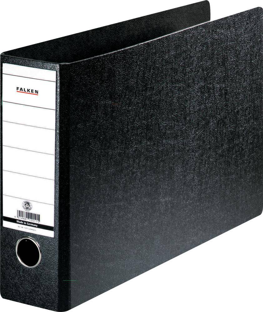 Falken Ordner N80 11285947 DIN A4 quer 80mm Hartpappe schwarz-0