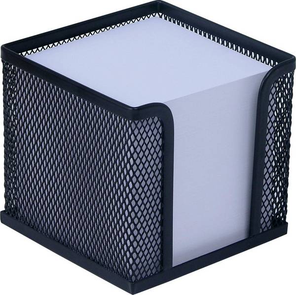 Zettelbox Office 10x10x10cm Drahtmetall schwarz