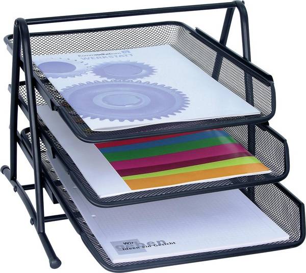 Briefablage Office bis C4 Drahtmetall schwarz