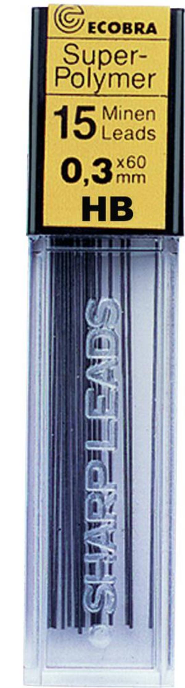 Feinminen 0,3mm VE=15 Stück HB
