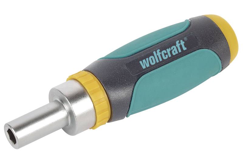Wolfcraft Handschraubendreher mit Bitaufnahme kurz Schraubendreher