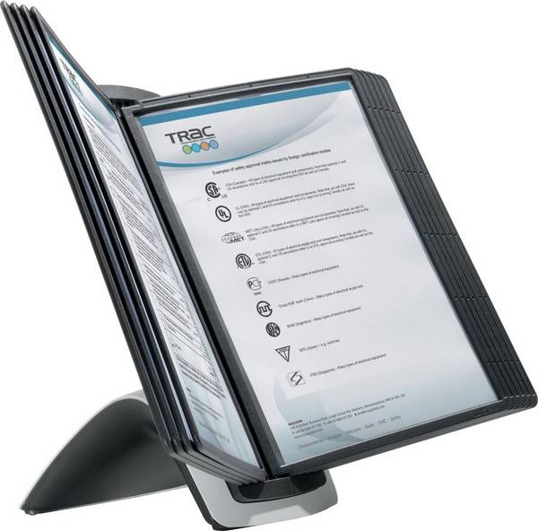 Durable Sichttafelständer SHERPA STYLE TABLE 10 - 5855 Schwarz DIN A4 Anzahl der mitgelieferten Sichttafeln 10