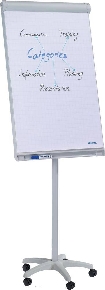 Flipchart Mobil 67x95cm Sternfuß hellgrau-0