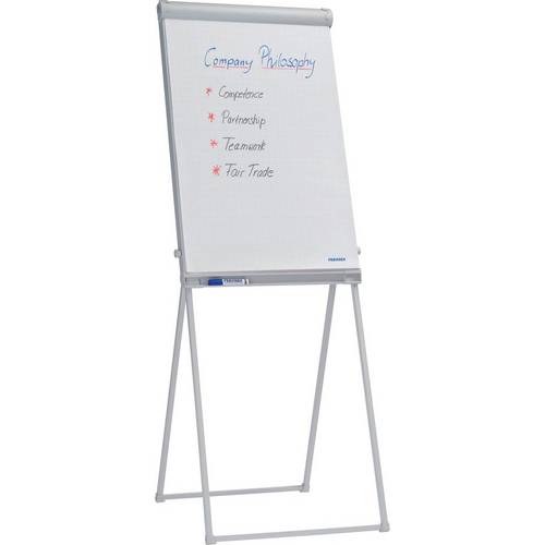Franken Flipchart Standard Deluxe (B x H) 67 cm x 95 cm Hellgrau Inkl. Ablageschale, abwischbar, höhenverstellbar, besch...