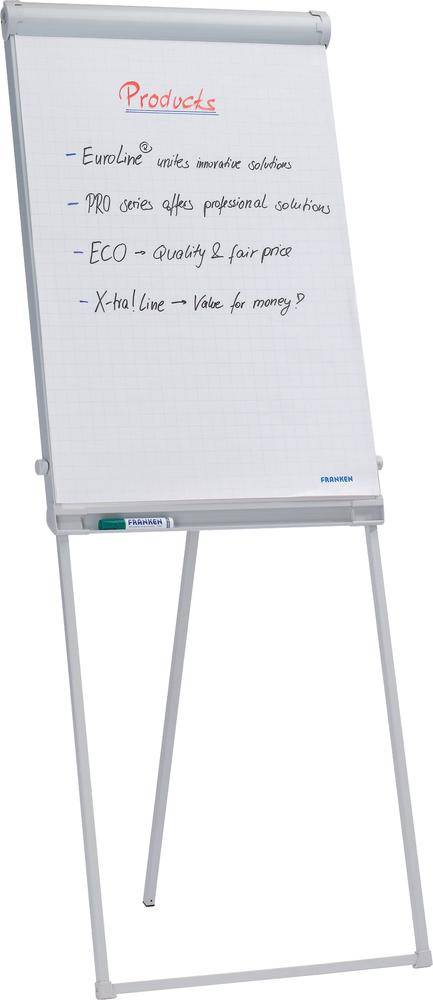 Flipchart ECO Standard 67x95cm 3-Bein Stativ hellgrau-0