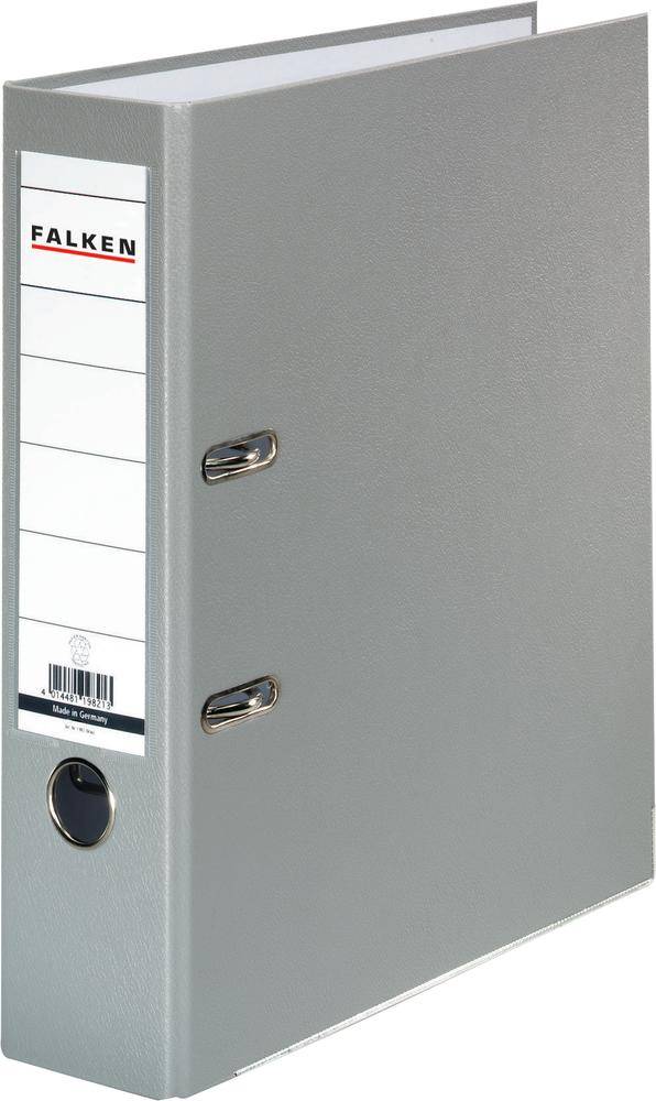 BIELLA Falken Ordner FALKEN PP-Color DIN A4 Rückenbreite: 80 mm Grau 2 Bügel 9984022