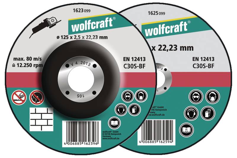 WOLFCRAFT 5 Trennscheiben Wolfcraft 1621300 Durchmesser 115 mm 5 St.