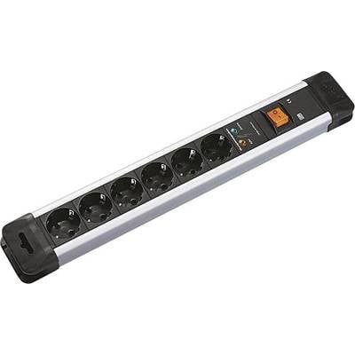 BACHMANN CONNECTUS Steckdosenleiste, 6x Schutzkontakt, Überspannungsschutz, Schalter, 2 m