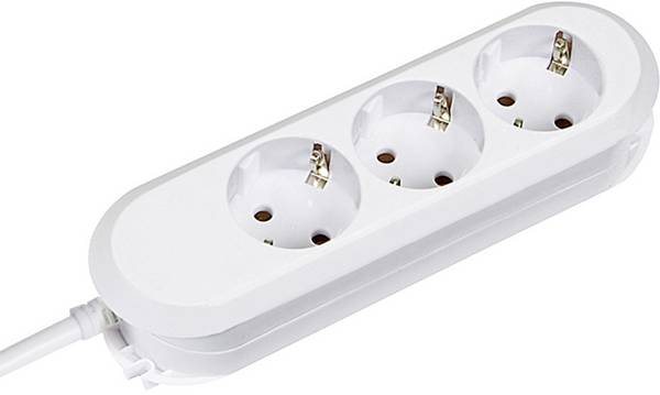 BACHMANN SMART Steckdosenleiste 3x Schutzkontakt, weiß, 1,5 m