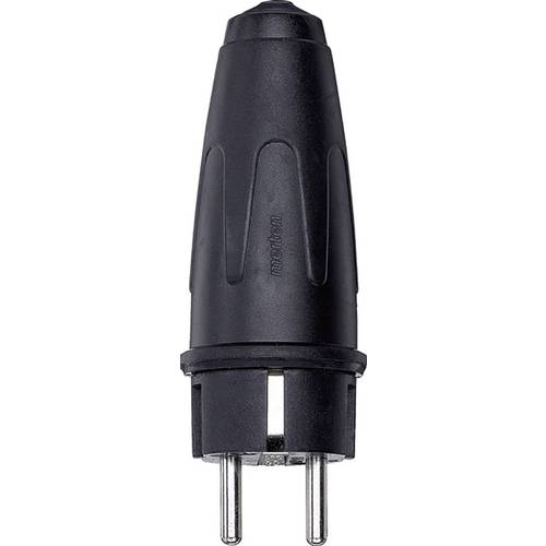 Schneider Electric 122051 Schutzkontaktstecker Vollgummi 250 V Schwarz IP20