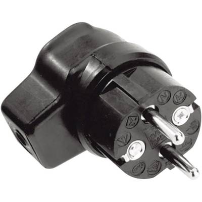 Kalthoff 919171 Schutzkontakt-Winkelstecker Gummi  250 V Schwarz IP44