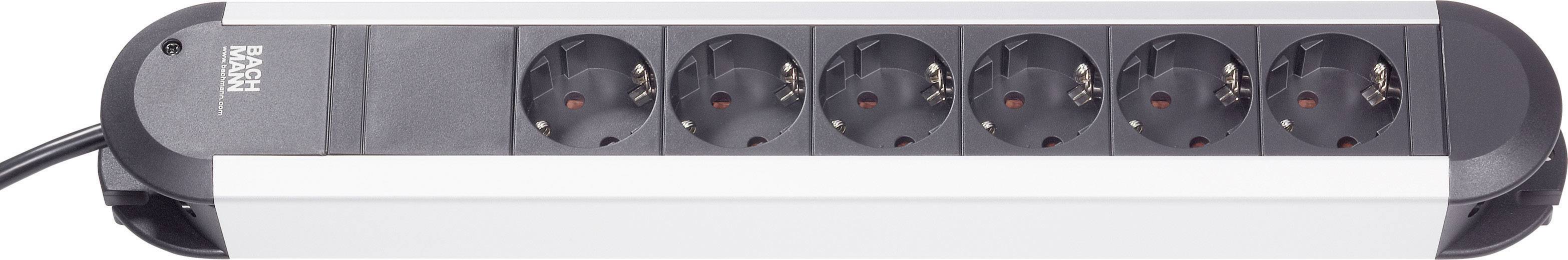 BACHMANN PRIMO Steckdosenleiste 6x Schutzkontakt, Aluminium, 1,75 m