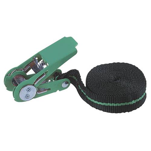 Wolfcraft 3418000 Einteiliger Spanngurt Zugkraft LC Niederzurren (einzeln/direkt)=90 daN (L x B) 4 m x 25 mm Ratsche EN ...
