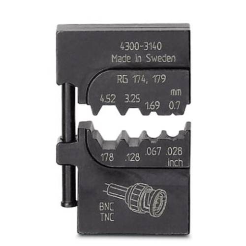 Thumbnail - Phoenix Contact CRIMPFOX-M CX-2/DIE 1212088 Crimpgesenk Koaxial-Steckverbinder BNC, TNC RG58, RG59, RG62, RG71 Passend f...