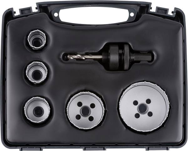 Wolfcraft 3498000 Lochsägen-Set 7teilig 20 mm, 29 mm, 35 mm, 51 mm, 68 mm 1 Set