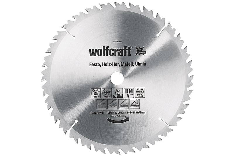 WOLFCRAFT Kreissägeblatt Wolfcraft 6662000 Durchmesser: 300 mm Zähneanzahl: 28 Dicke:3.2 mm Sägeblat