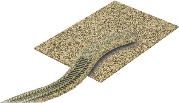 Busch 7502 H0 Schotterbettung (L x B x H) 300 x 200 x 4 mm