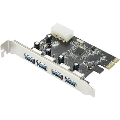 Renkforce  4 Port USB 3.2 Gen 1-Controllerkarte USB-A PCIe