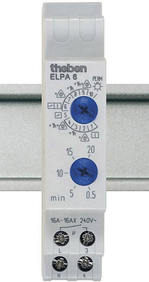THEBEN THEBEN Treppenlichtzeitschalter REG 1TE ELPA 6 elektr.Multifunkt 230VAC