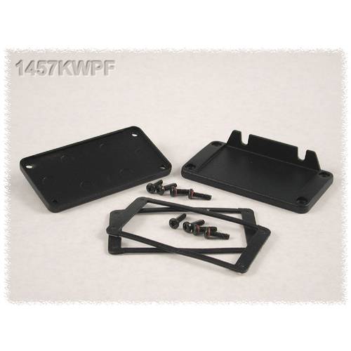 Hammond Electronics 1457KWPF-10 1457KWPF-10 Endplatte mit Flansch (L x B x H) 12 x 84 x 44 mm Aluminium Schwarz 1 St.