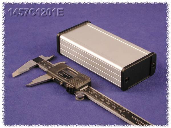 Hammond Electronics 1457C1202EBK Universal-Gehäuse 120 x 59 x 31 Aluminium Schwarz 1 St.