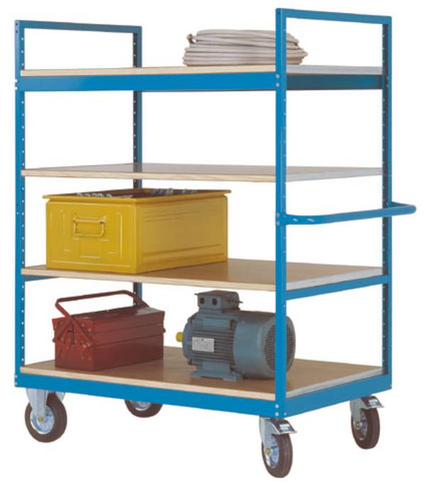 Manuflex  TV3052.5012  Regalwagen Feststeller Stahl pulverbeschichtet Traglast (max.): 500 kg Lichtblau