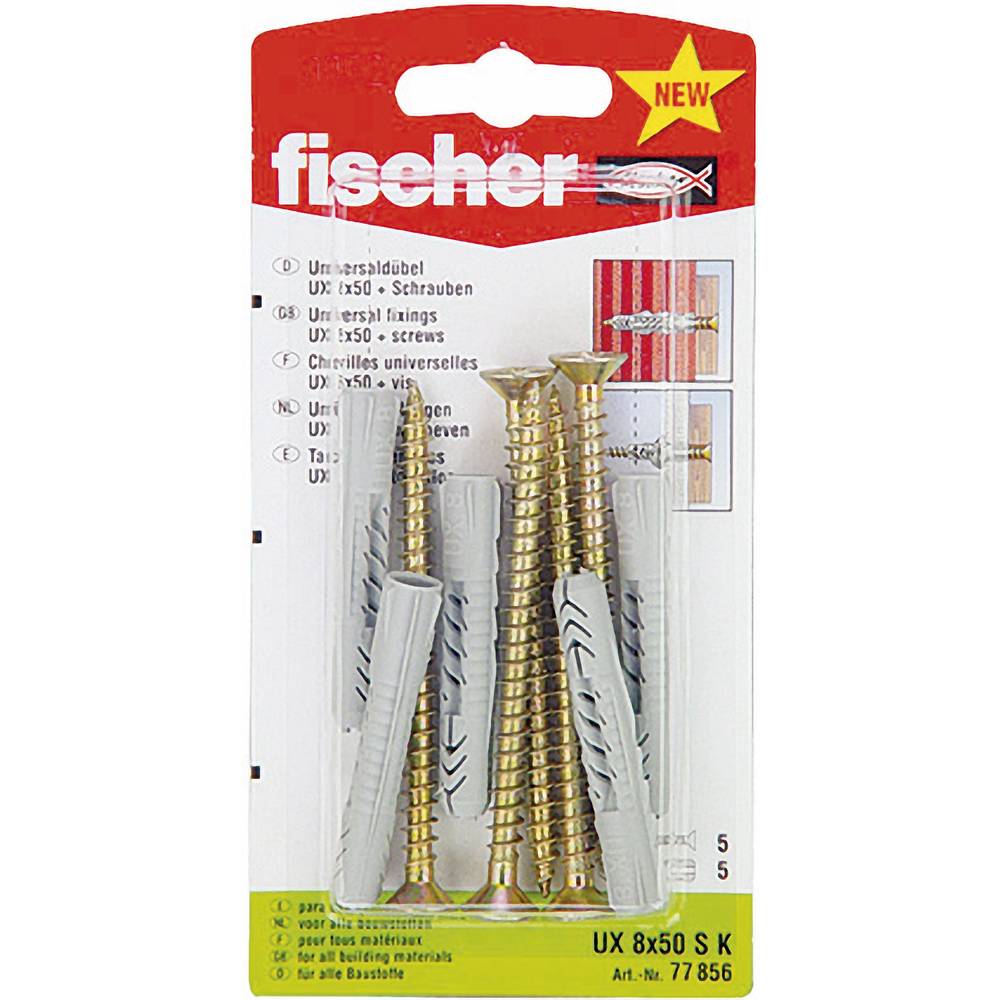 Fischer 77856 Fischer universele pluggen UX Nylon 8 mm 1 pack